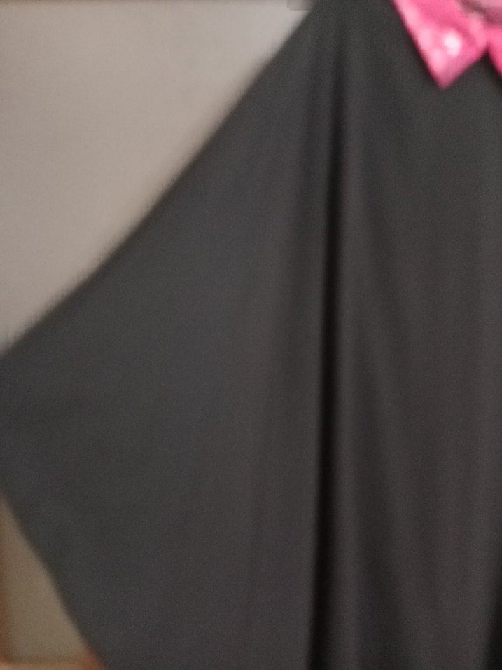 Uzun Kollu, Pembe Yaka Detaylı Siyah Gotik Tunik - Görsel 4