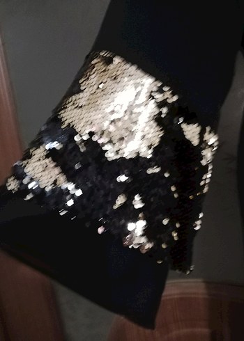 Uzun Kollu Siyah uzun tunik - Görsel 2