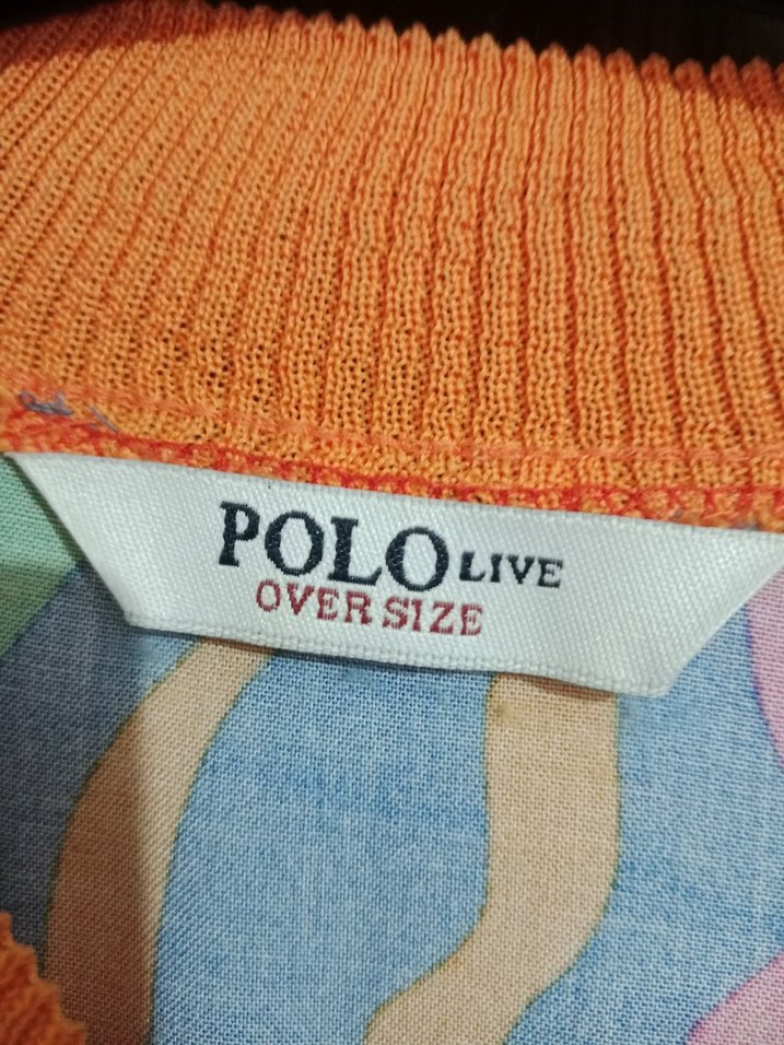 Renkli Uzun Kollu Bağlama Desenli Kadın Gömlek - Görsel 3