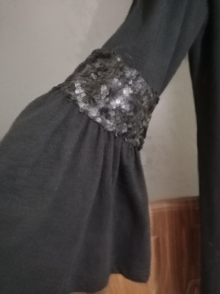 Siyah Uzun Kadın hırka - Görsel 2