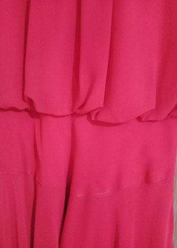 Kırmızı Uzun Kollu Salaş Kadın Elbise - Görsel 2