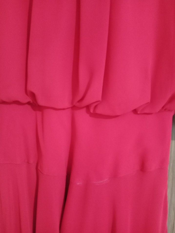 Kırmızı Uzun Kollu Salaş Kadın Elbise - Görsel 2