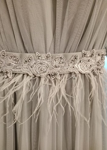 griUzun Kollu Bohem Uzun Elbise - Görsel 2