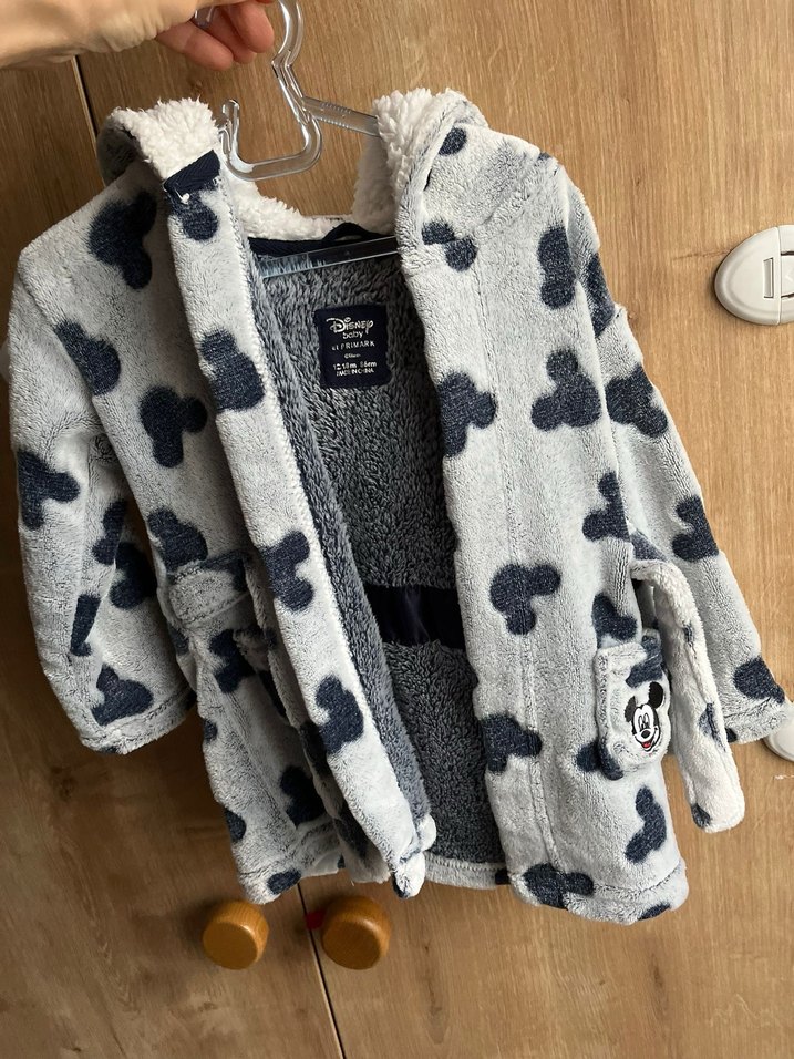 Gri Mickey Desenli Erkek Çocuk Bornoz - Görsel 3