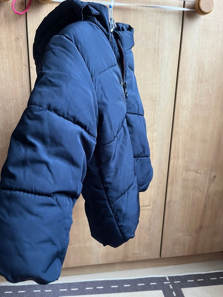 Erkek Çocuk Mavi Kapüşonlu Kışlık Mont - Görsel 4