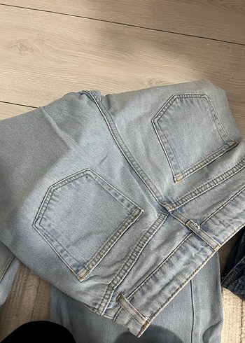 Gri Bol Kesim Midi Denim Kadın Jean - Görsel 3