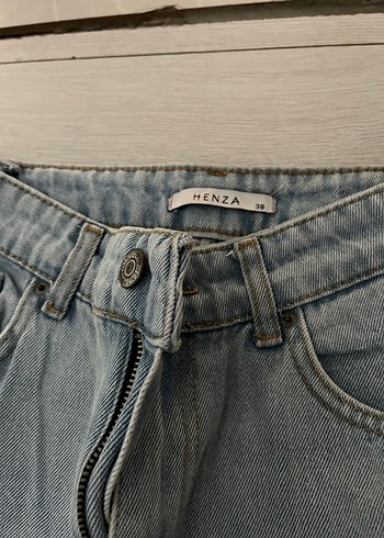 Gri Bol Kesim Midi Denim Kadın Jean - Görsel 2