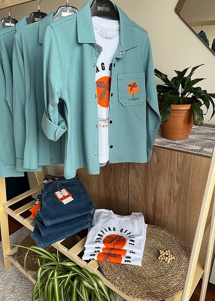 Muhteşem marka survivor gömlek tişört takım - Görsel 4