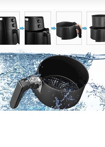 Siyah Elektrikli Fritöz ve Izgara - Görsel 2