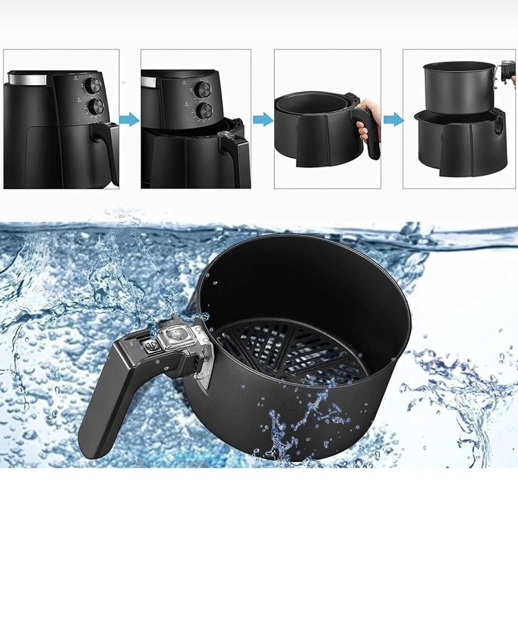 Siyah Elektrikli Fritöz ve Izgara - Görsel 2