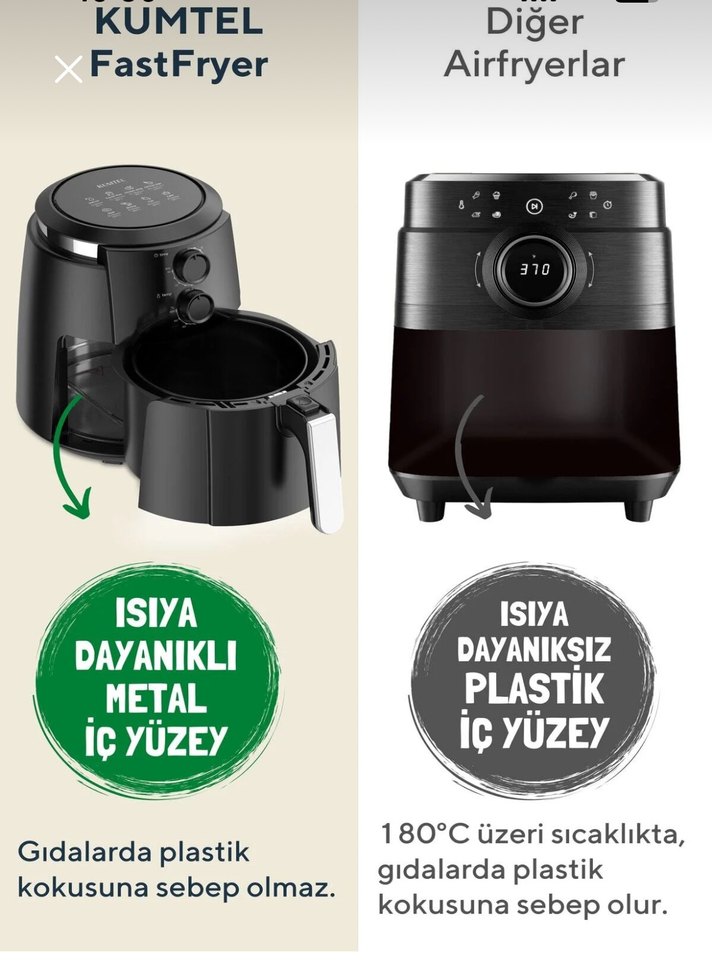 Siyah Elektrikli Fritöz ve Izgara - Görsel 4