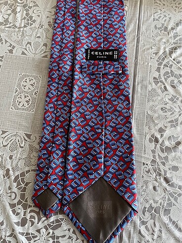 Celine Paris marka ipek Kravat - Görsel 2