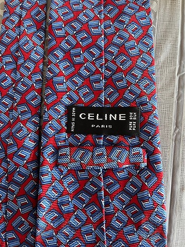 Celine Paris marka ipek Kravat - Görsel 3
