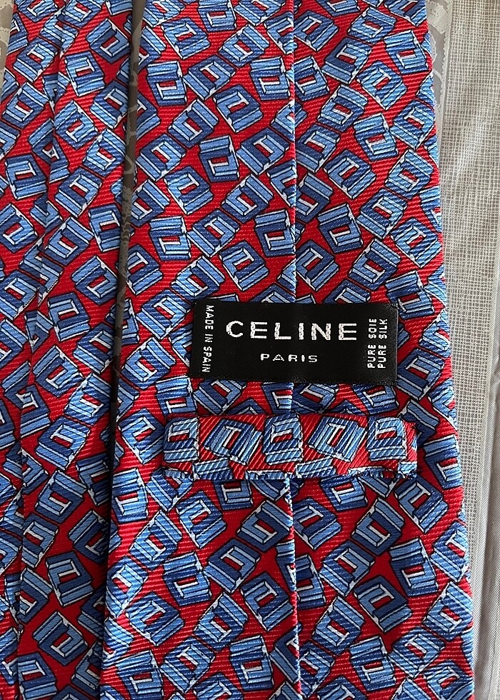 Celine Paris marka ipek Kravat - Görsel 3