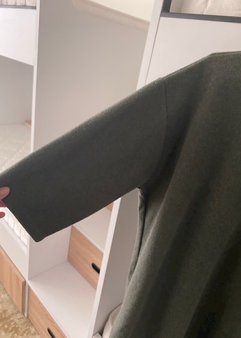 Kadın Haki Boğazlı Midi Triko Elbise - Görsel 4