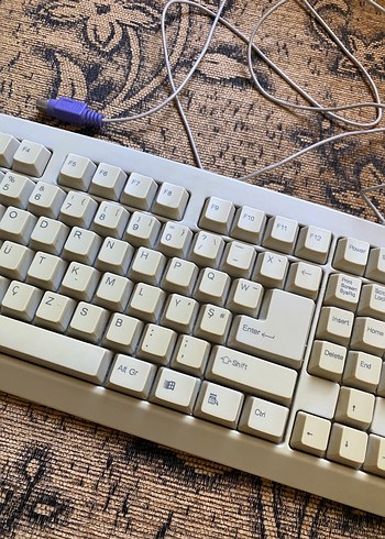 Vintage/Retro klavye. F klavyedir, sorunu yok göründüğü gibi - Görsel 4