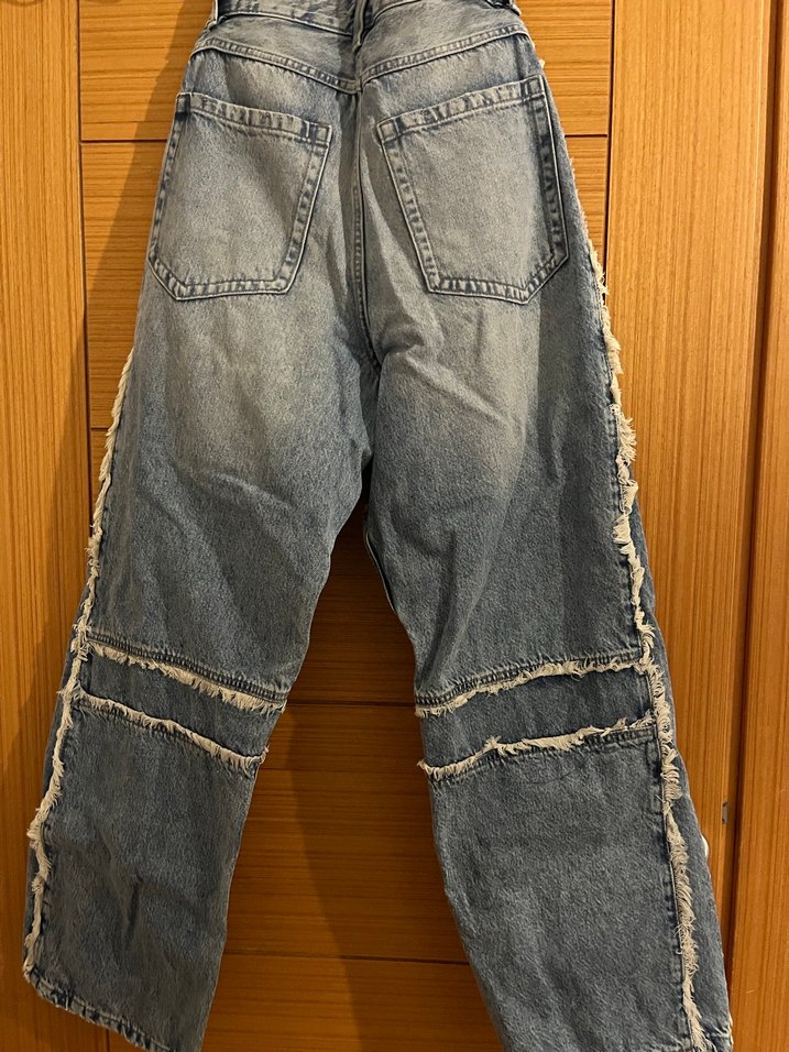 Bershka erkek jakarlı baggy pantolon - Görsel 2