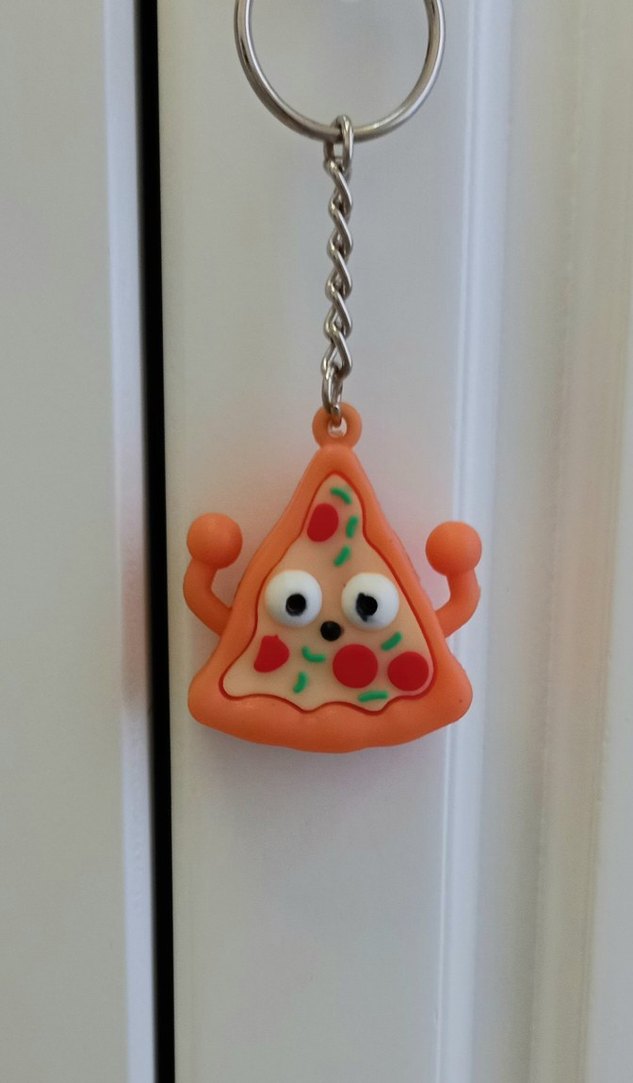 Renkli Pizza Dilimi Anahtarlık - Görsel 3