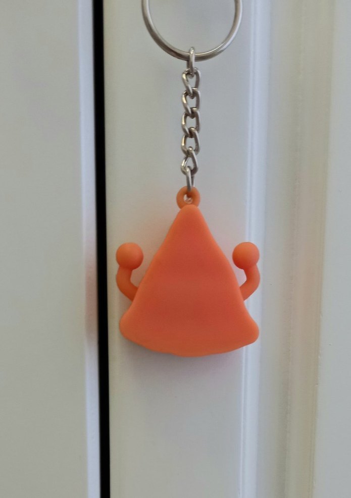 Renkli Pizza Dilimi Anahtarlık - Görsel 2