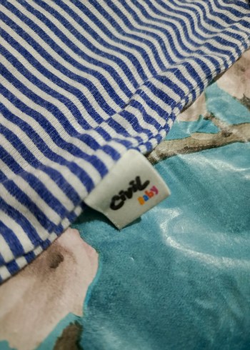 Mavi ve Gri Pamuklu Bebek Badileri 3 lü Set - Görsel 7