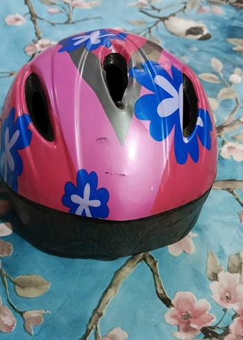 Renkli Baskılı Pembe Motosiklet Kaskı - Görsel 3