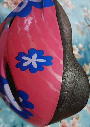 Renkli Baskılı Pembe Motosiklet Kaskı - Görsel 2