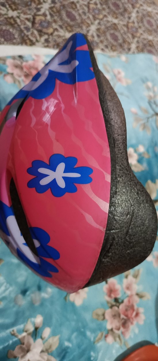 Renkli Baskılı Pembe Motosiklet Kaskı - Görsel 2