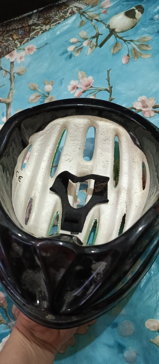 Yeşil Beyaz Baskılı Bisiklet Kaskı - Görsel 3