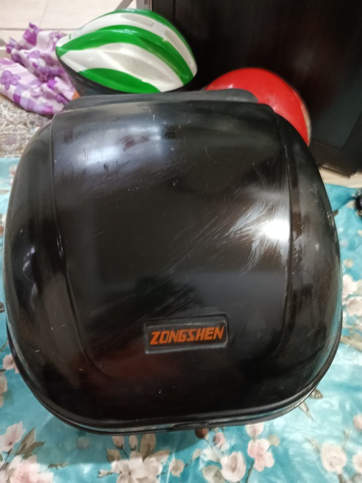 Fermuarlı Siyah Biker Motosiklet Kaskı - Görsel 3