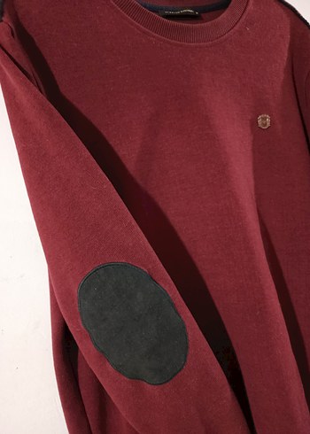 m Beden bordo Renk Bordo Erkek Salaş Sweatshirt