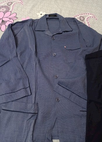 Erkek Düğmeli Pijama Takımı - Görsel 2