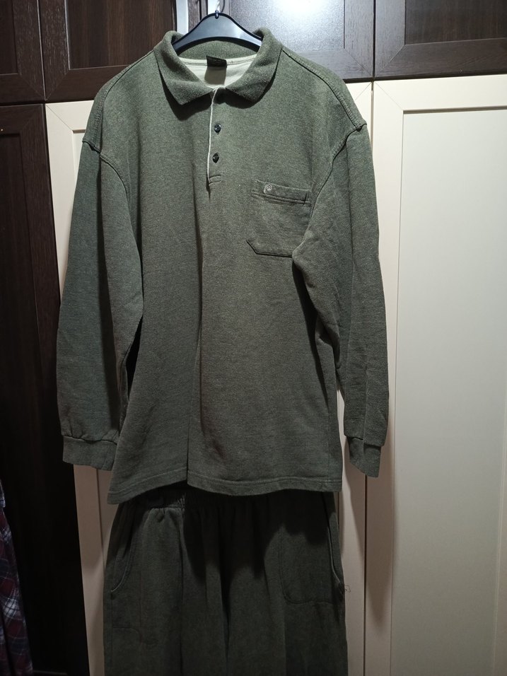 Haki Erkek Bol Kesim Pijama Takımı - Görsel 2