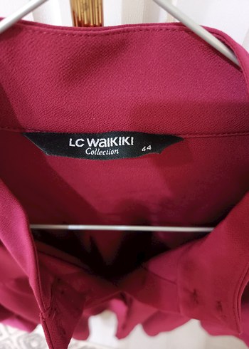 LC Waikiki vişne renk Uzun Kollu Salaş Hamile Bluzu