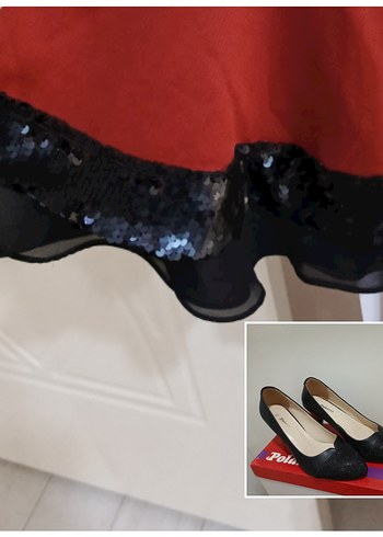 Siyah Baskılı Stiletto Kadın Abiye Ayakkabı kombinn