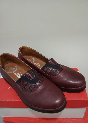 Bordo Klasik Kadın Ayakkabı 5 nokta