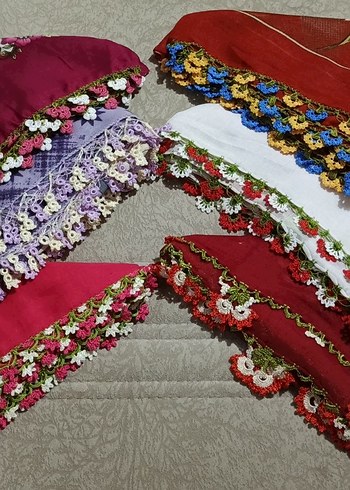 Renkli Dantel Detaylı Kadın Fular