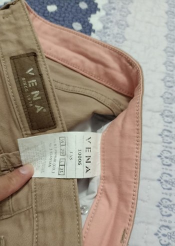 Pastel Bej Kadın Kumaş Pantolon Velcro