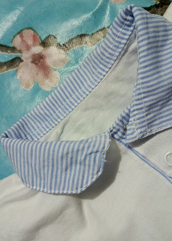 Düğmeli Beyaz Pamuklu Erkek Bebek Body - Görsel 4