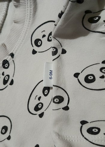 6-9 Ay Beden gri Renk Erkek Çocuk Gri Uzun Kollu Sweatshirt