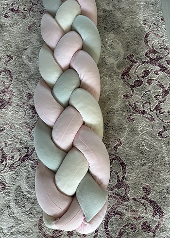 Beden Renk Pastel Renkli Örgü beşik korumalık