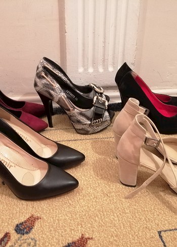 35 Beden siyah Renk Siyah Stiletto Topuklu Kadın Ayakkabı