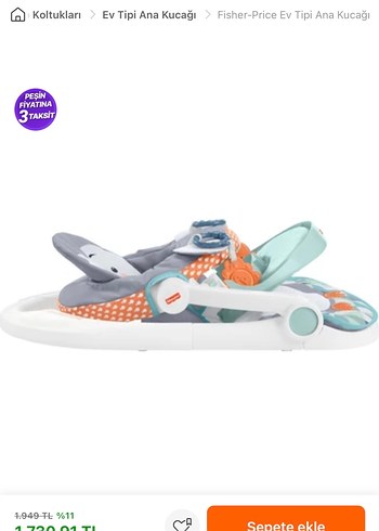 Gri Penguen Desenli Bebek Mama Sandalyesi - Görsel 3