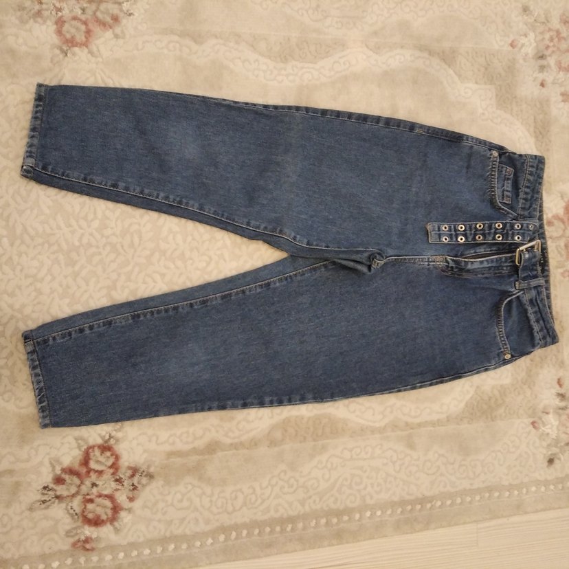 Beyaz Kemerli Kadın Pamuk Pantolon üç ürün tek fiyat - Görsel 2