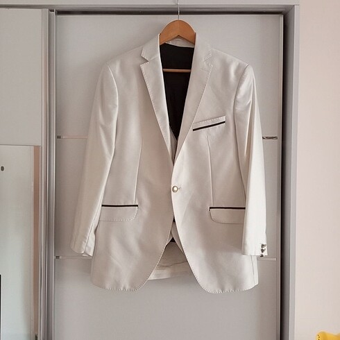 Damatlık blazer ceket ve yelek takımı