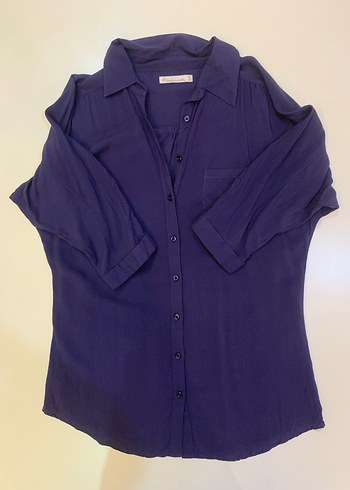 Sıfır ipekli yarasa kollu Colins bluz gömlek - Görsel 3