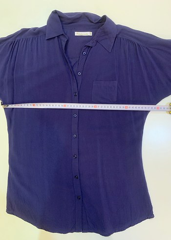 Sıfır ipekli yarasa kollu Colins bluz gömlek - Görsel 5