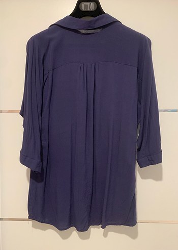 Sıfır ipekli yarasa kollu Colins bluz gömlek - Görsel 2