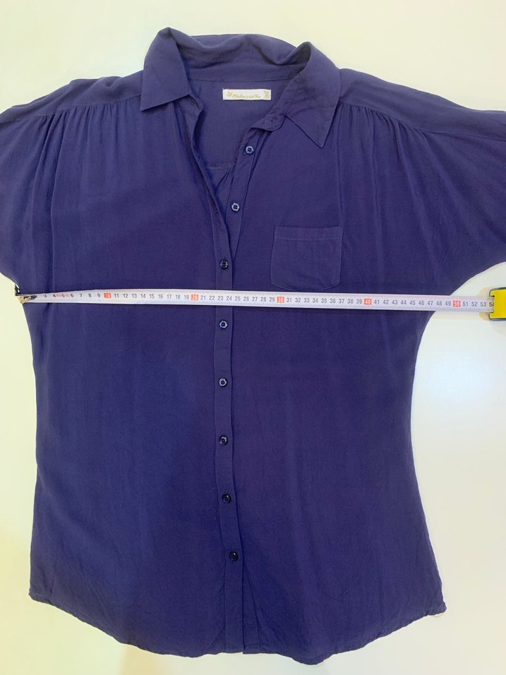 Sıfır ipekli yarasa kollu Colins bluz gömlek - Görsel 5