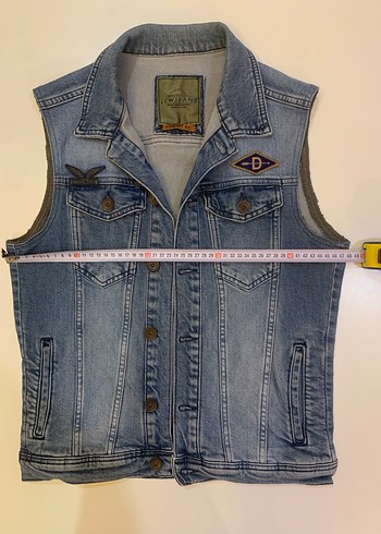 Düğmeli Cepli Kot Ceket - Görsel 4