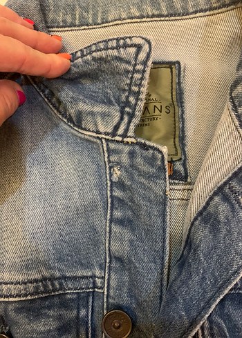 Düğmeli Cepli Kot Ceket - Görsel 8